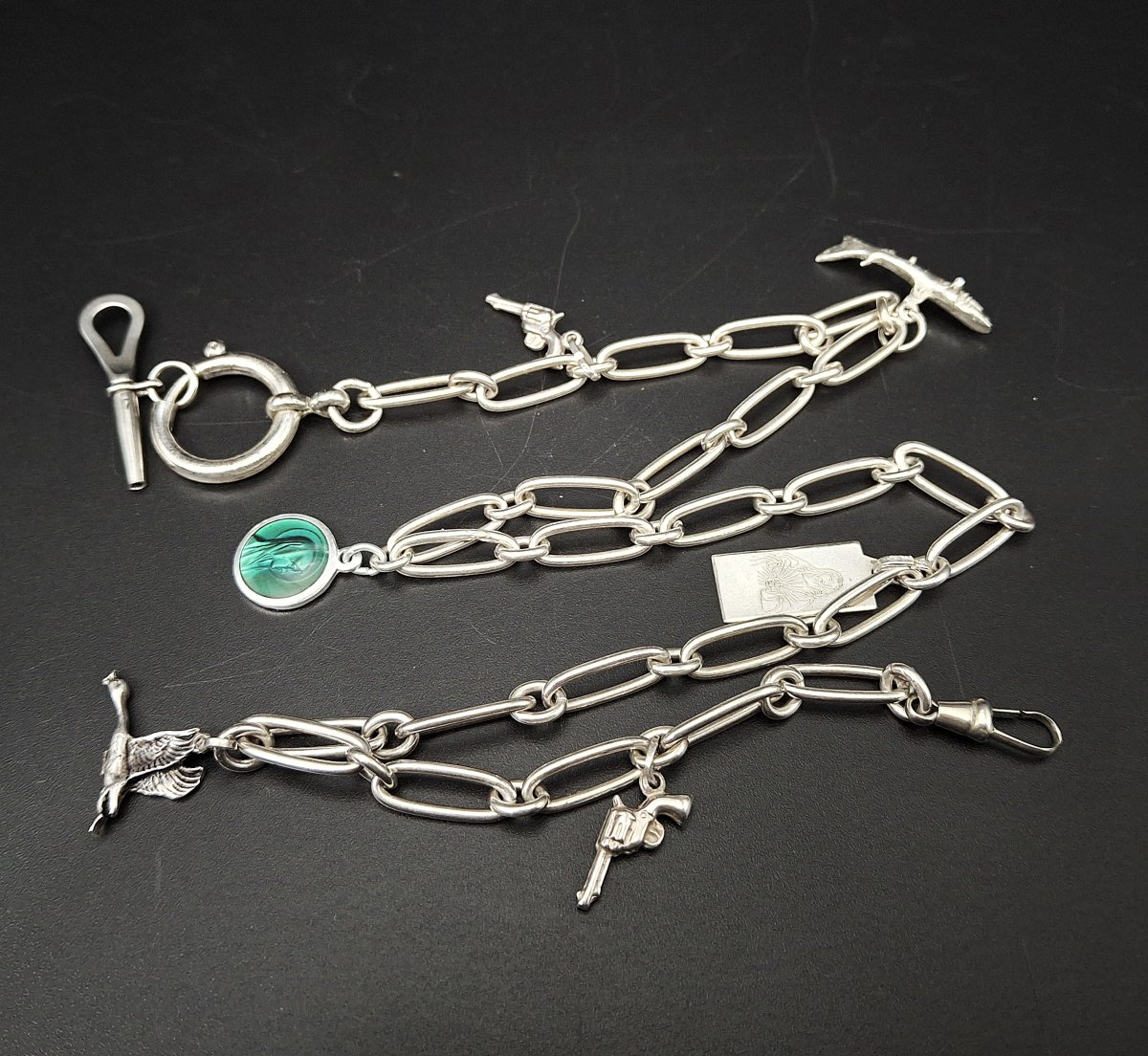 Orologio da tasca a Verga completo di catenella , Selliard a Paris, primo 800-photo-4