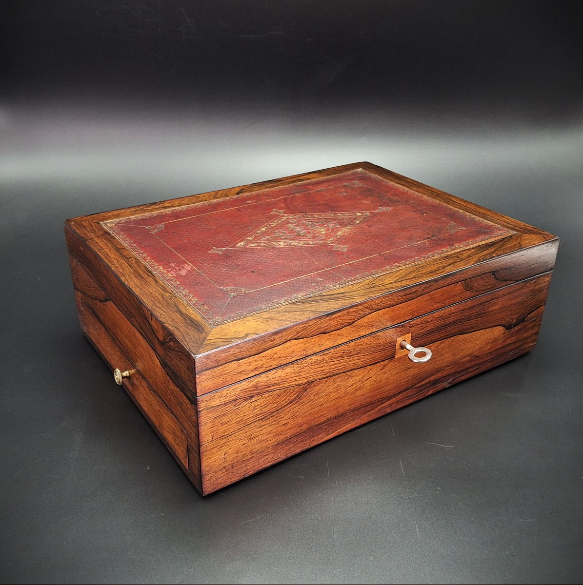Scatola da viaggio in legno di palissandro, epoca fine 800-photo-5