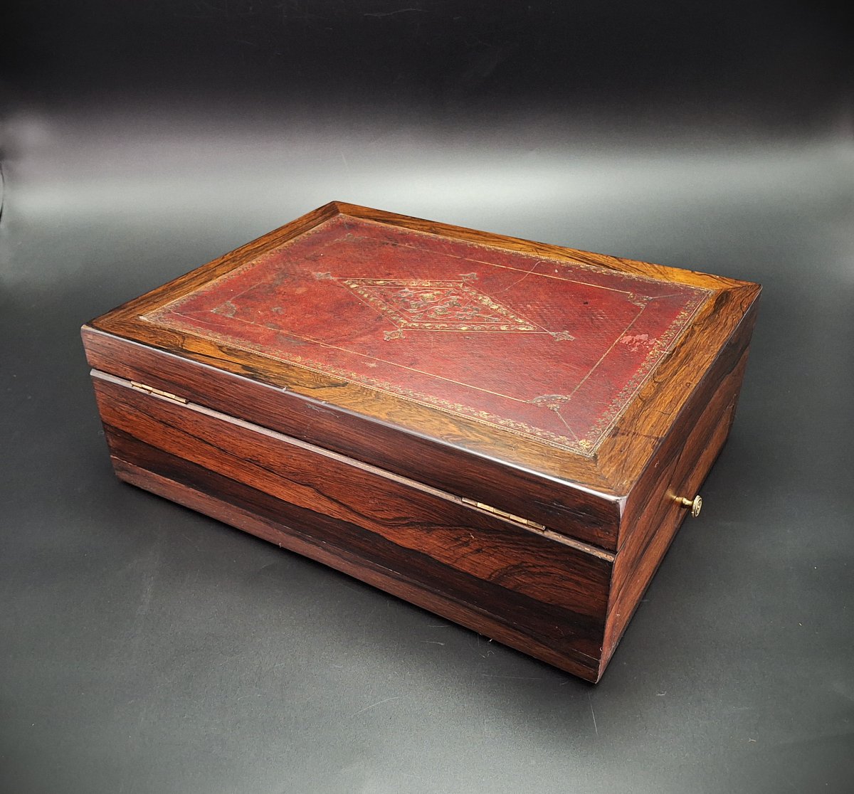 Scatola da viaggio in legno di palissandro, epoca fine 800-photo-6