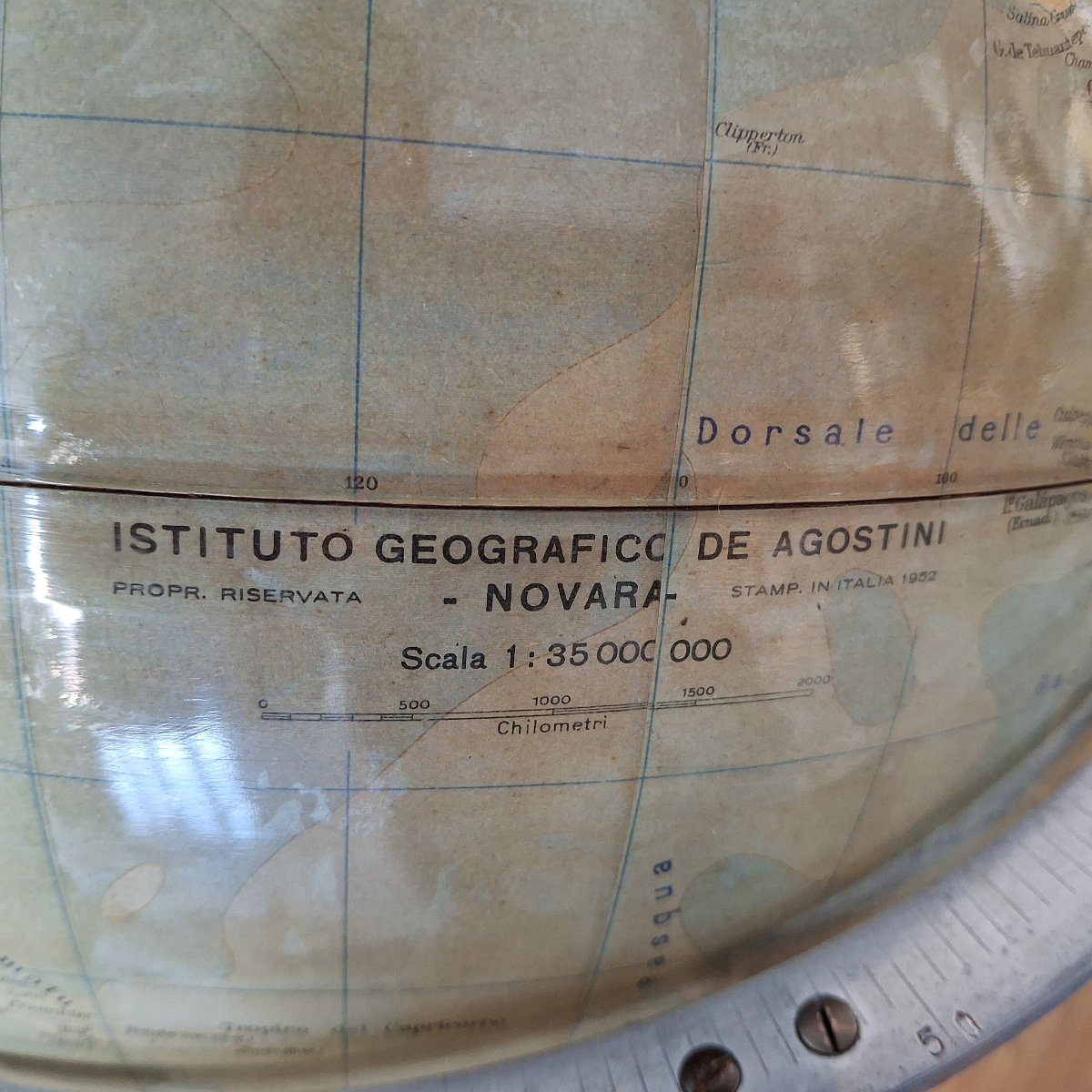 Globo terrestre fisico politico Istituto Geografico de Agostini, anni 60.-photo-4