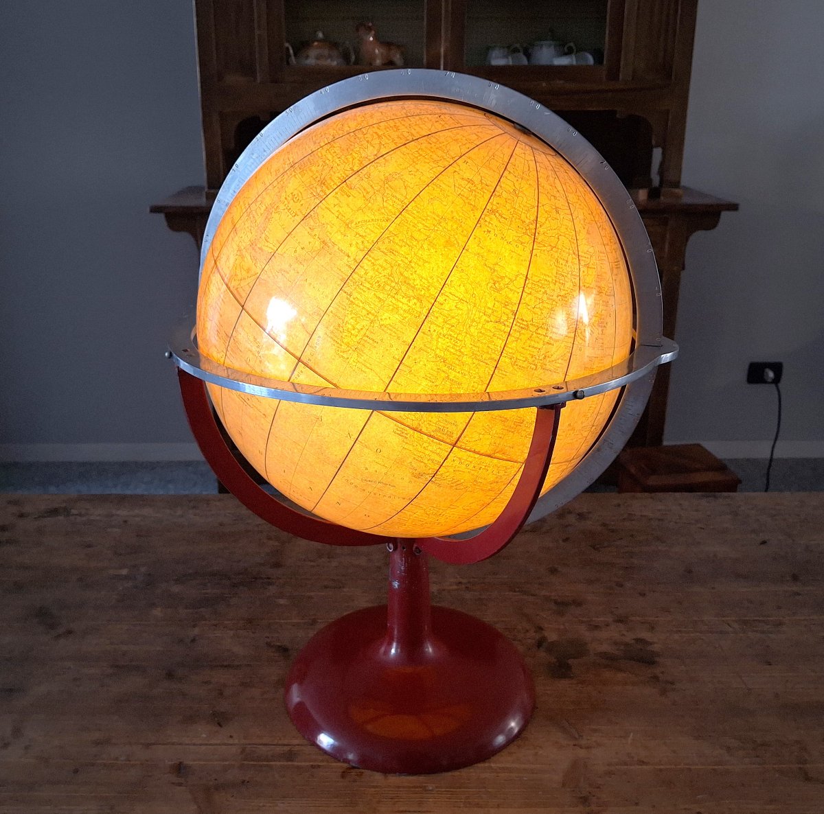 Globo terrestre fisico politico Istituto Geografico de Agostini, anni 60.-photo-5