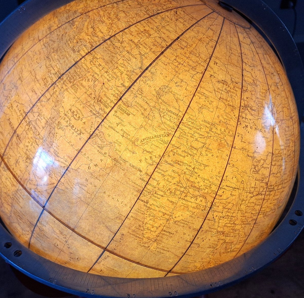 Globo terrestre fisico politico Istituto Geografico de Agostini, anni 60.-photo-6
