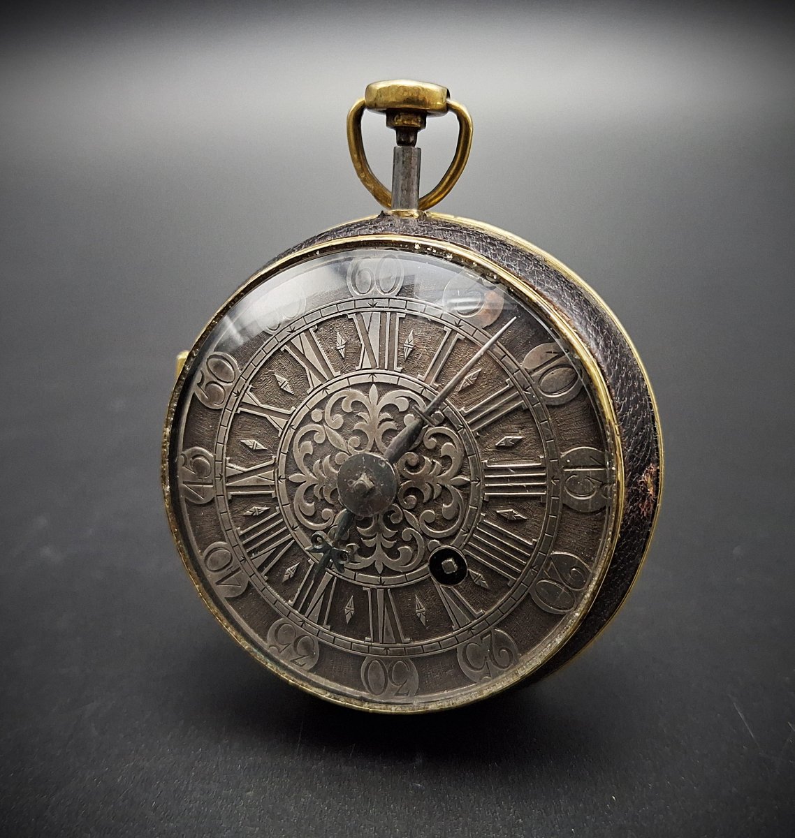 Raro orologio Oignon francese con funzione ripetizione, Jean Godde Laisne, 1695 circa.-photo-3