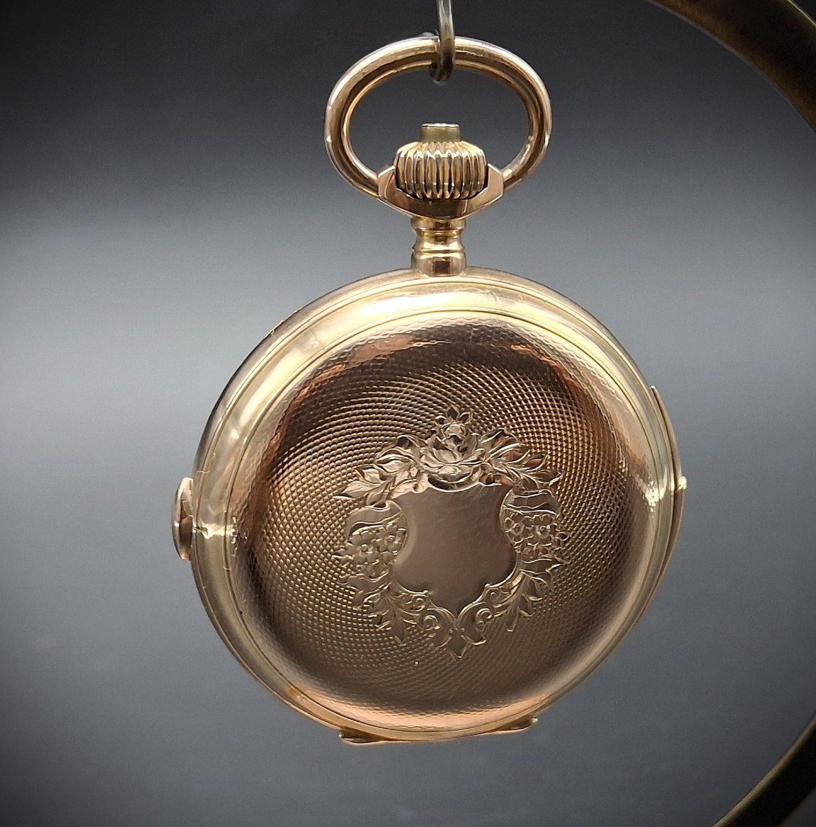 Orologio da tasca ﻿in oro, ripetizione ore e quarti e funzione cronografo, Mathey Tissot, 1900-photo-2