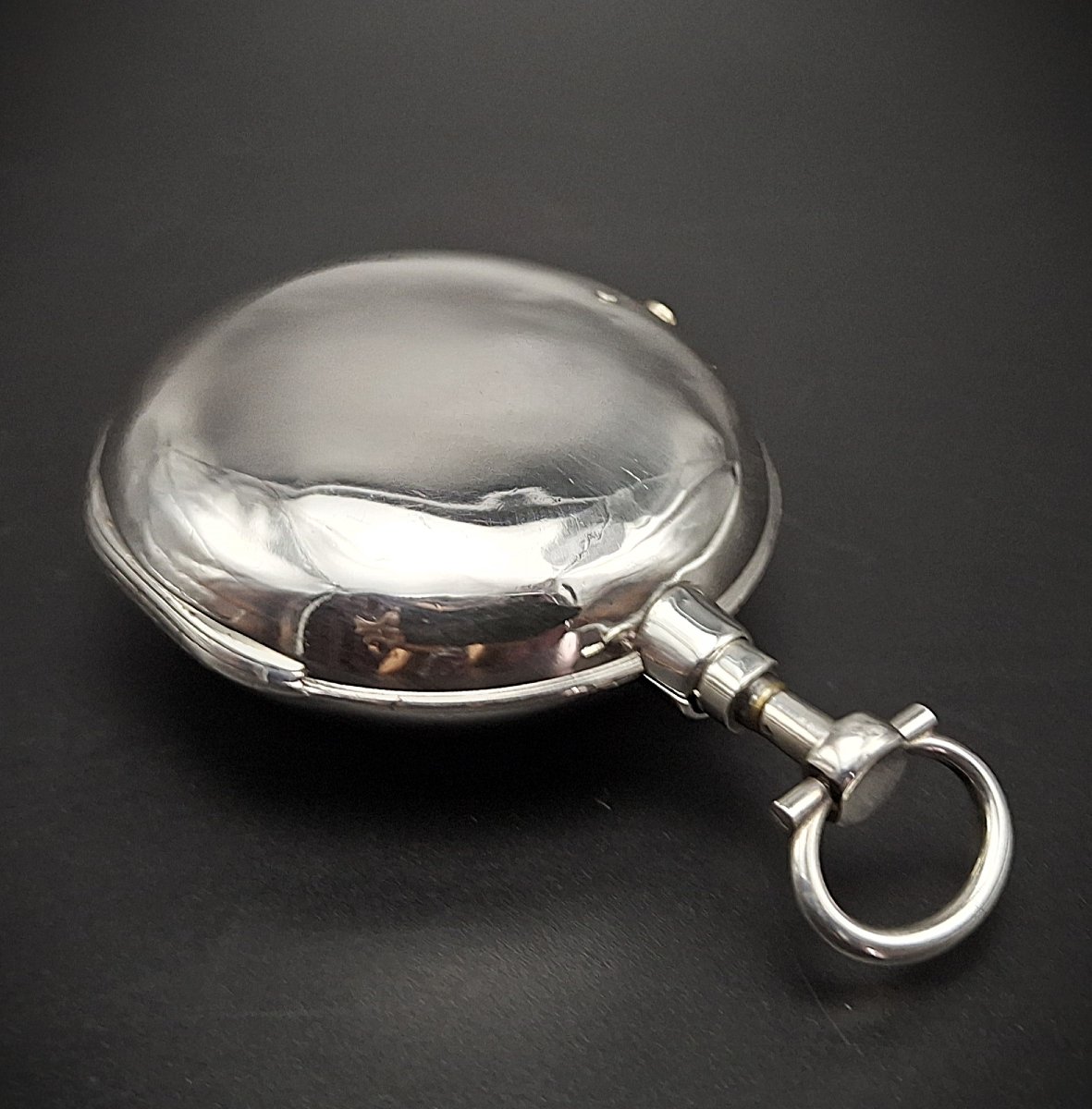 Orologio da tasca con scappamento a cilindro, ripetizione ore  e quarti, calendario, fine 700-photo-3