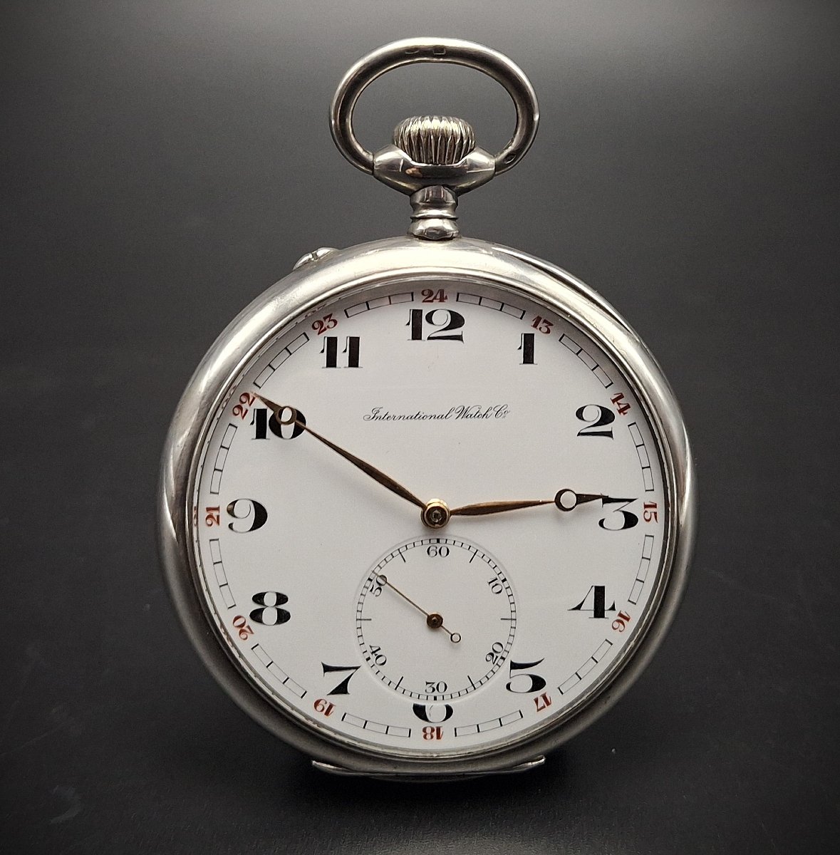 Orologio da tasca IWC International Watch Co,  57mm, anno 1919-photo-3