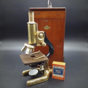 Microscopio in ottone inglese, Robert Prior, verso il 1930