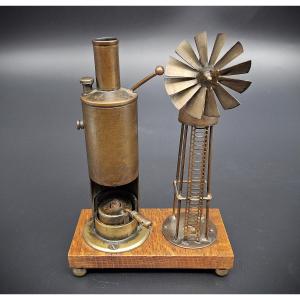 Modello a vapore antico, strumento scientifico, fine 800