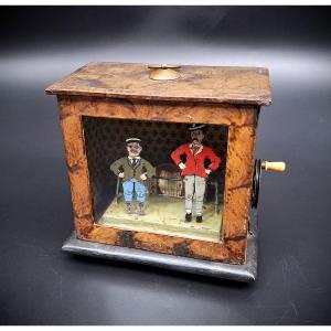 Antico giocattolo meccanico in latta epoca 1920, Happy Jack & Happy James