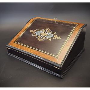 Scrittoio da Viaggio intarsiato Napoleone III, XIX secolo