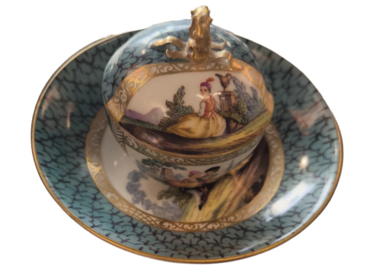 Tazzina con piattino in porcellana di meissen 
