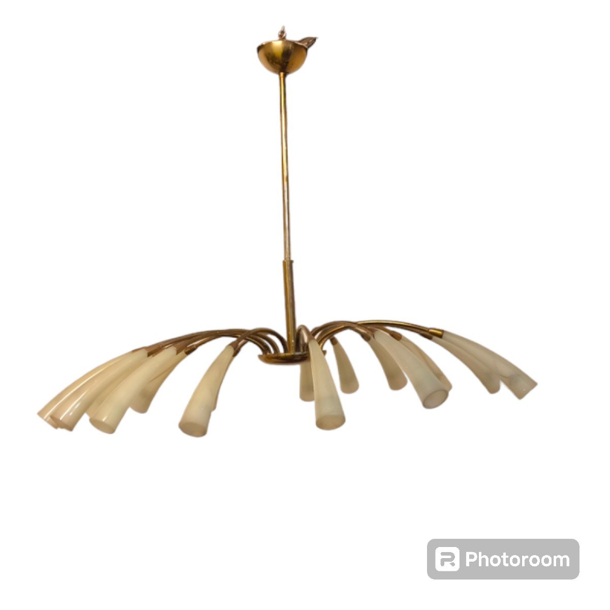 Lampadario in vetro di Murano anni 70-photo-3