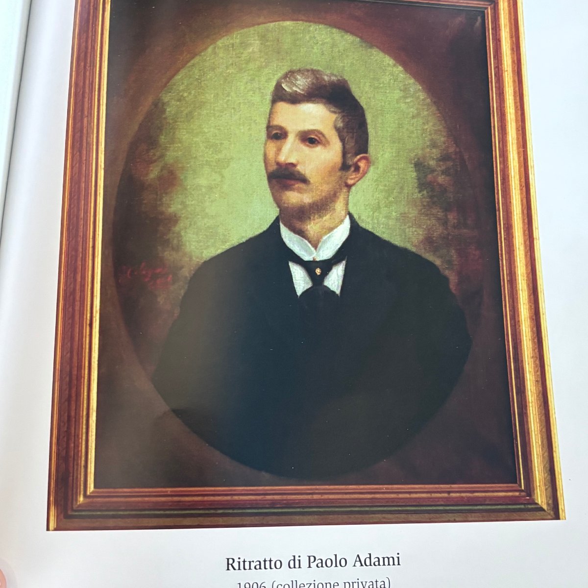 Antico dipinto olio di nobile, autore Giacomo Calegari Bergamo 1899 pittore verista . 130x105-photo-5