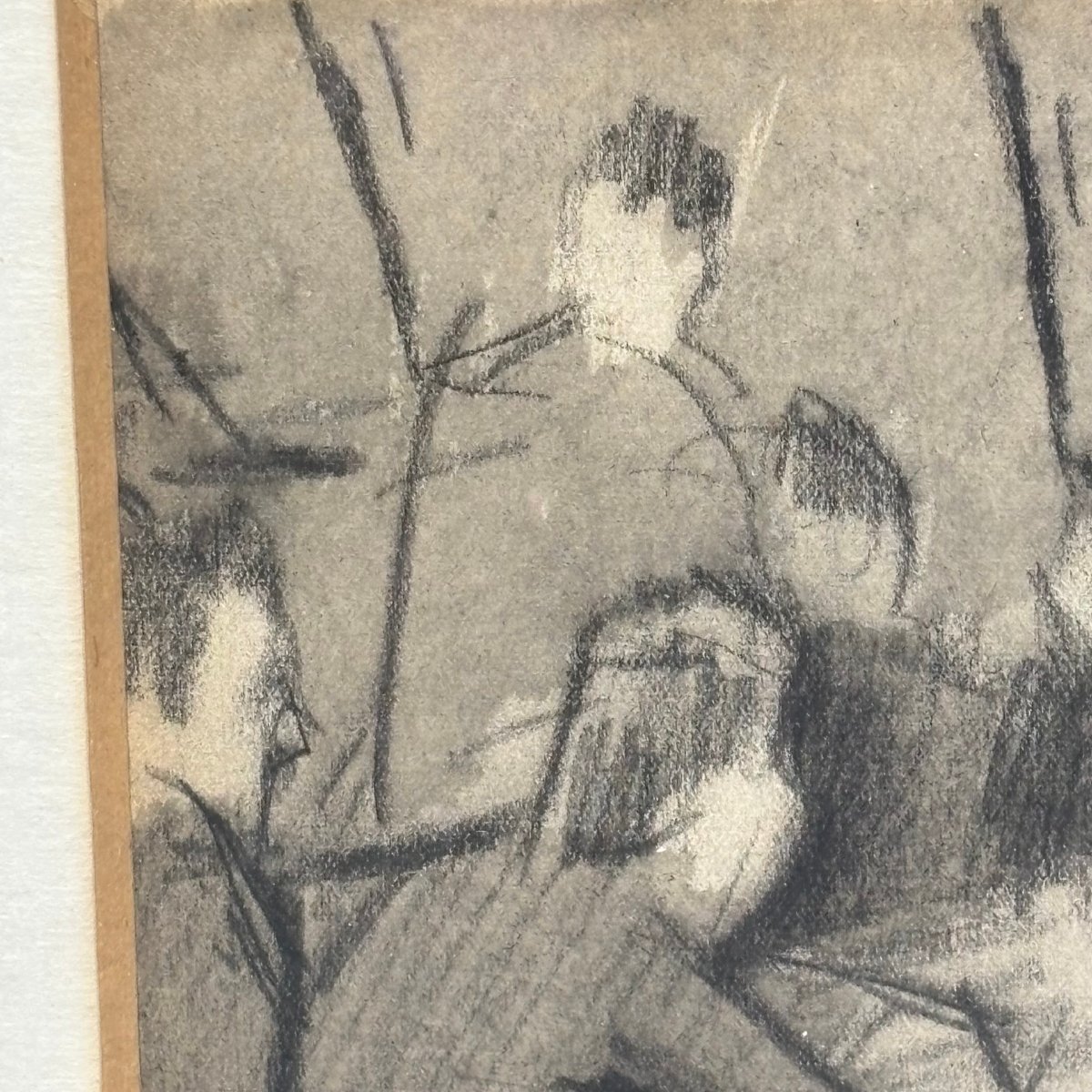 Mario Sironi .” La riunione “. Grafite e acquerello su Carta . cm 28 x cm 24 -photo-2