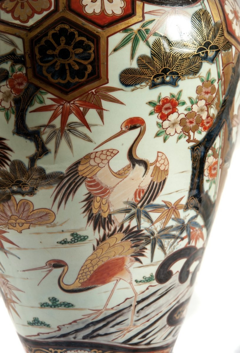 coppia di vasi giapponesi Imari di grandi dimensioni, periodo Genroku (ca. 1688–1704)-photo-3