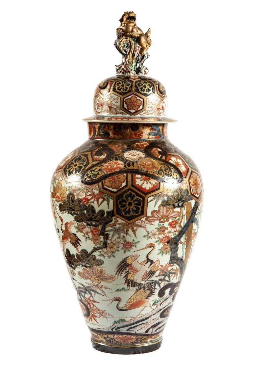 coppia di vasi giapponesi Imari di grandi dimensioni, periodo Genroku (ca. 1688–1704)-photo-2