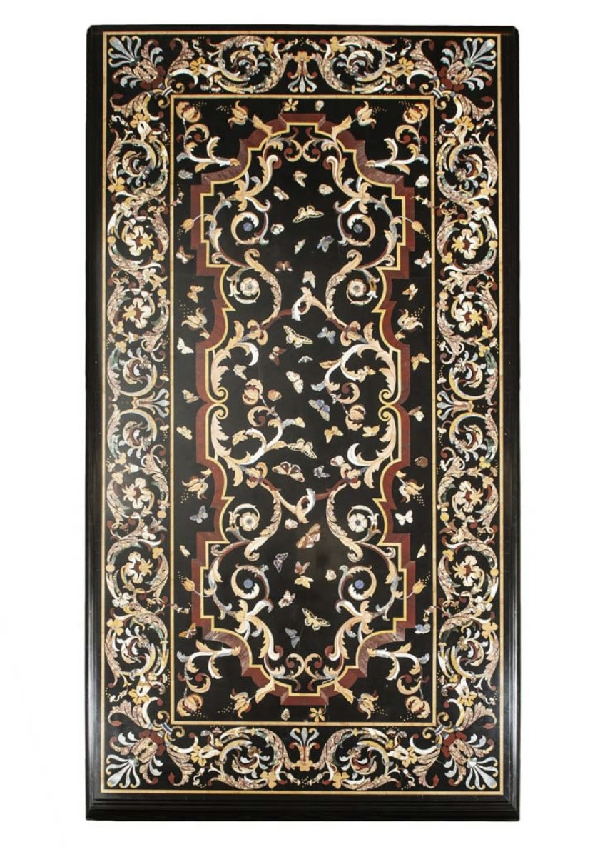 Tavolo con piano in commesso di pietre dure, Italia centrale (Roma o Firenze), seconda metà del-photo-2