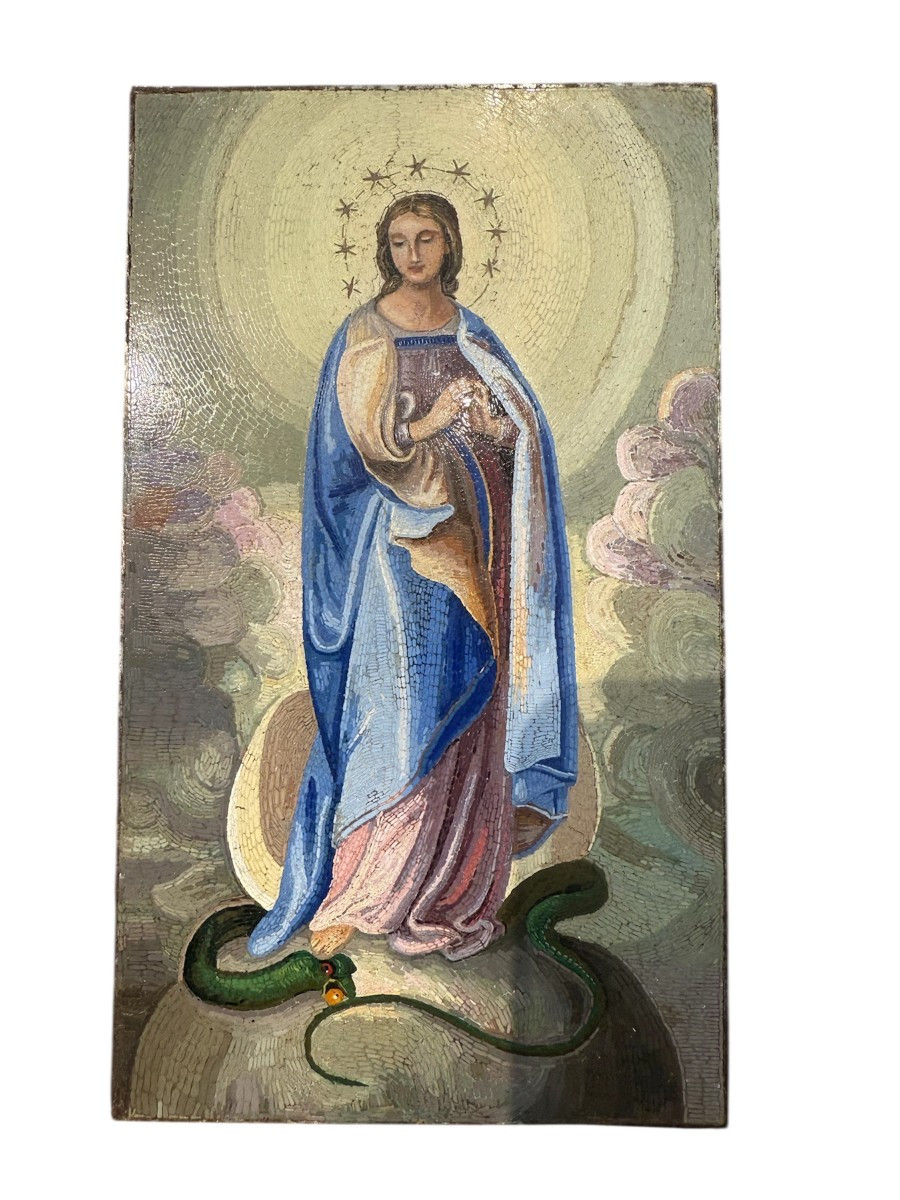 Micromosaico romano con l’Immacolata Concezione, Roma, XVIII secolo