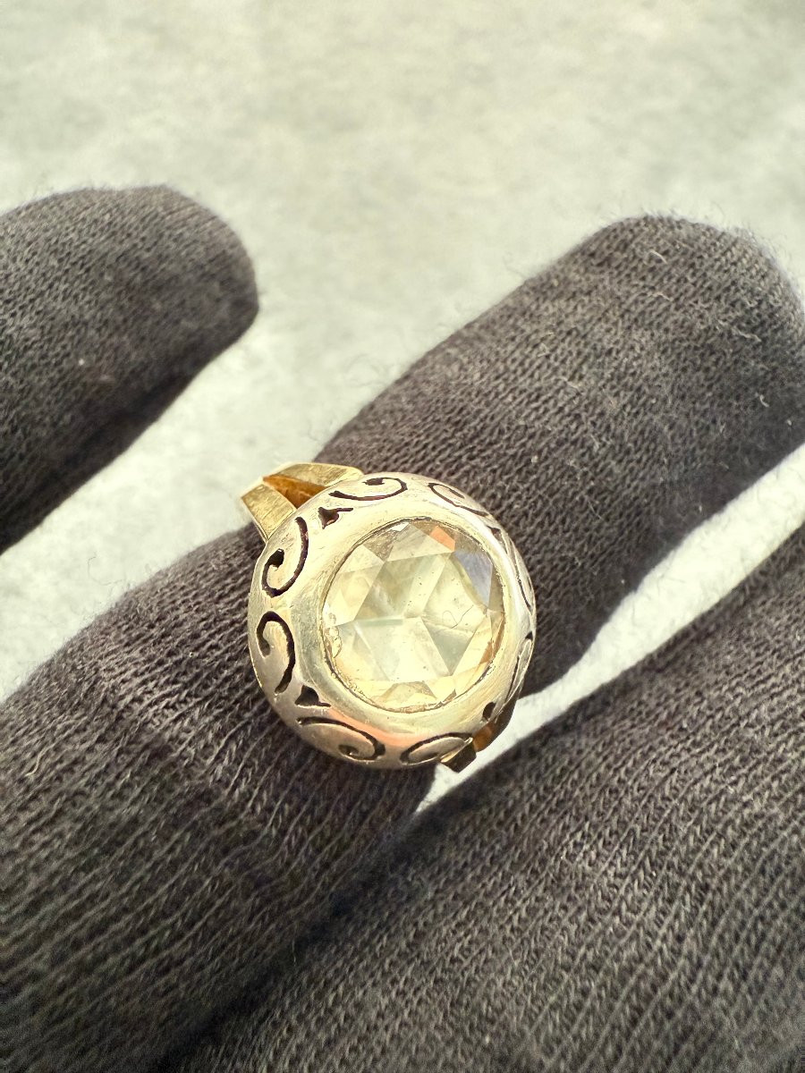 Anello antico con diamante – fine XVII / inizio XIX secolo-photo-2