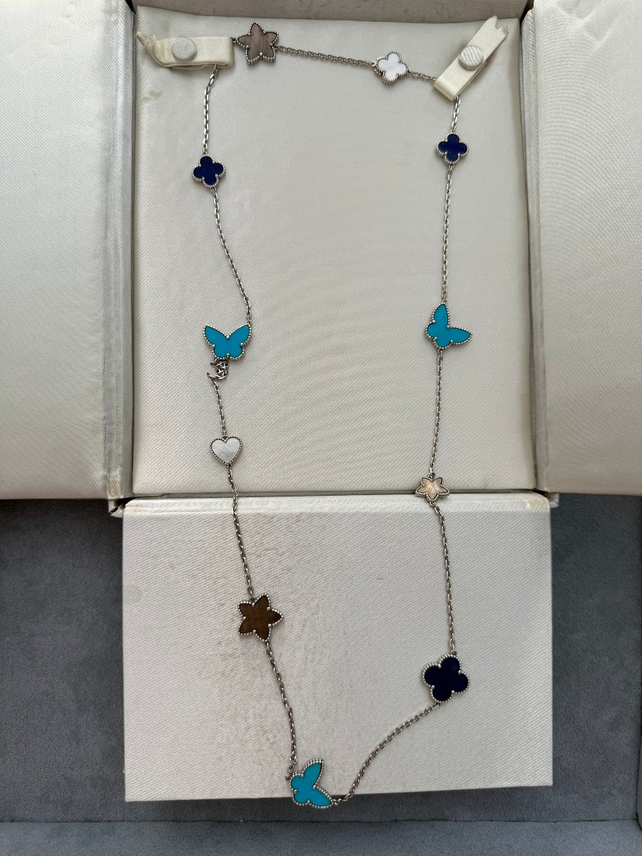 Van Cleef & Arpels – Collana Lucky Alhambra con motivi misti-photo-3