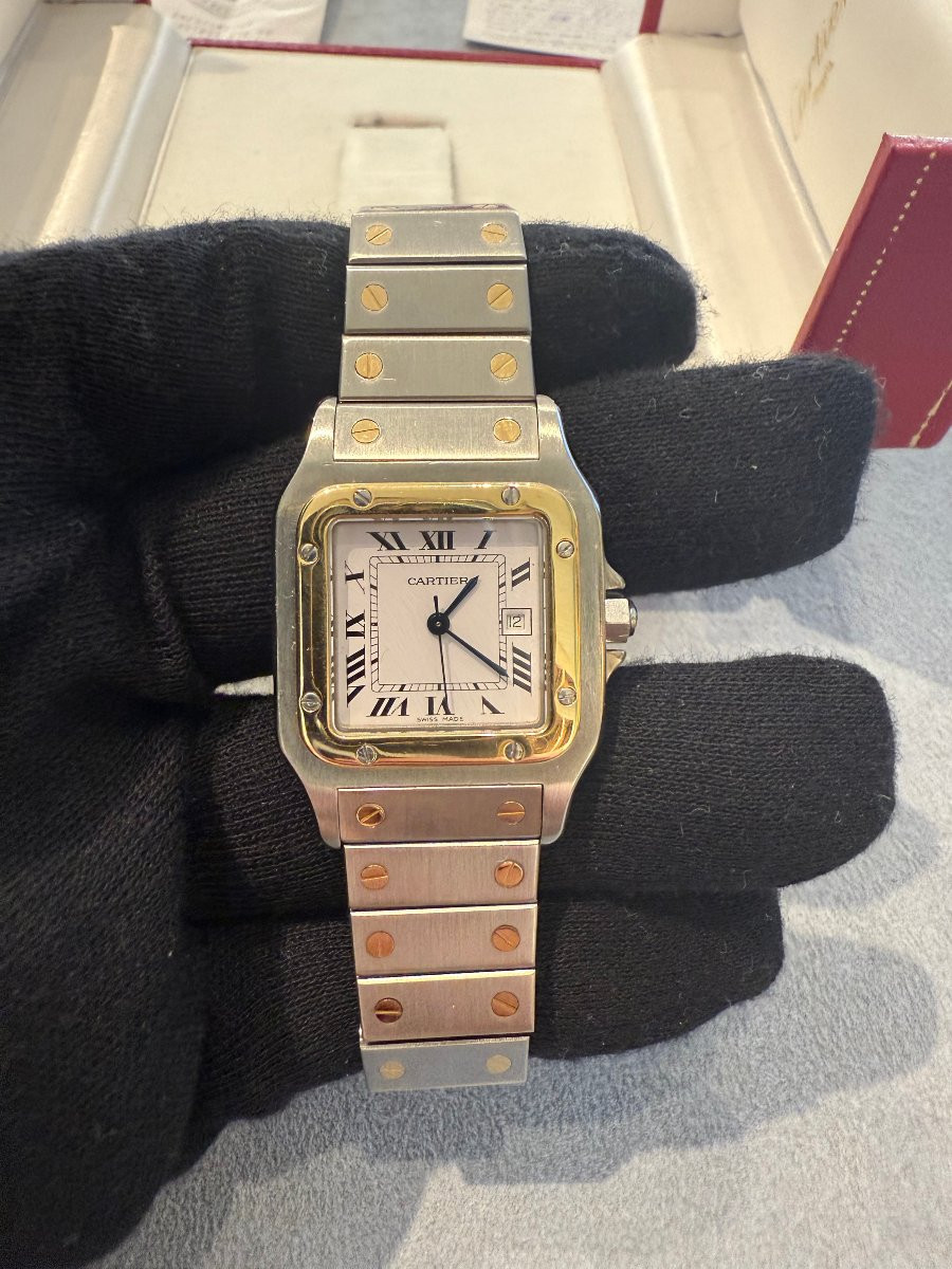 Cartier Santos Galbée Automatico 29 mm – Acciaio e Oro-photo-2