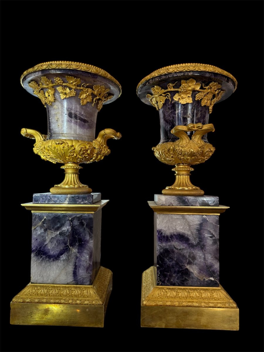  Coppia di cassolette  in stile neoclassico-photo-7