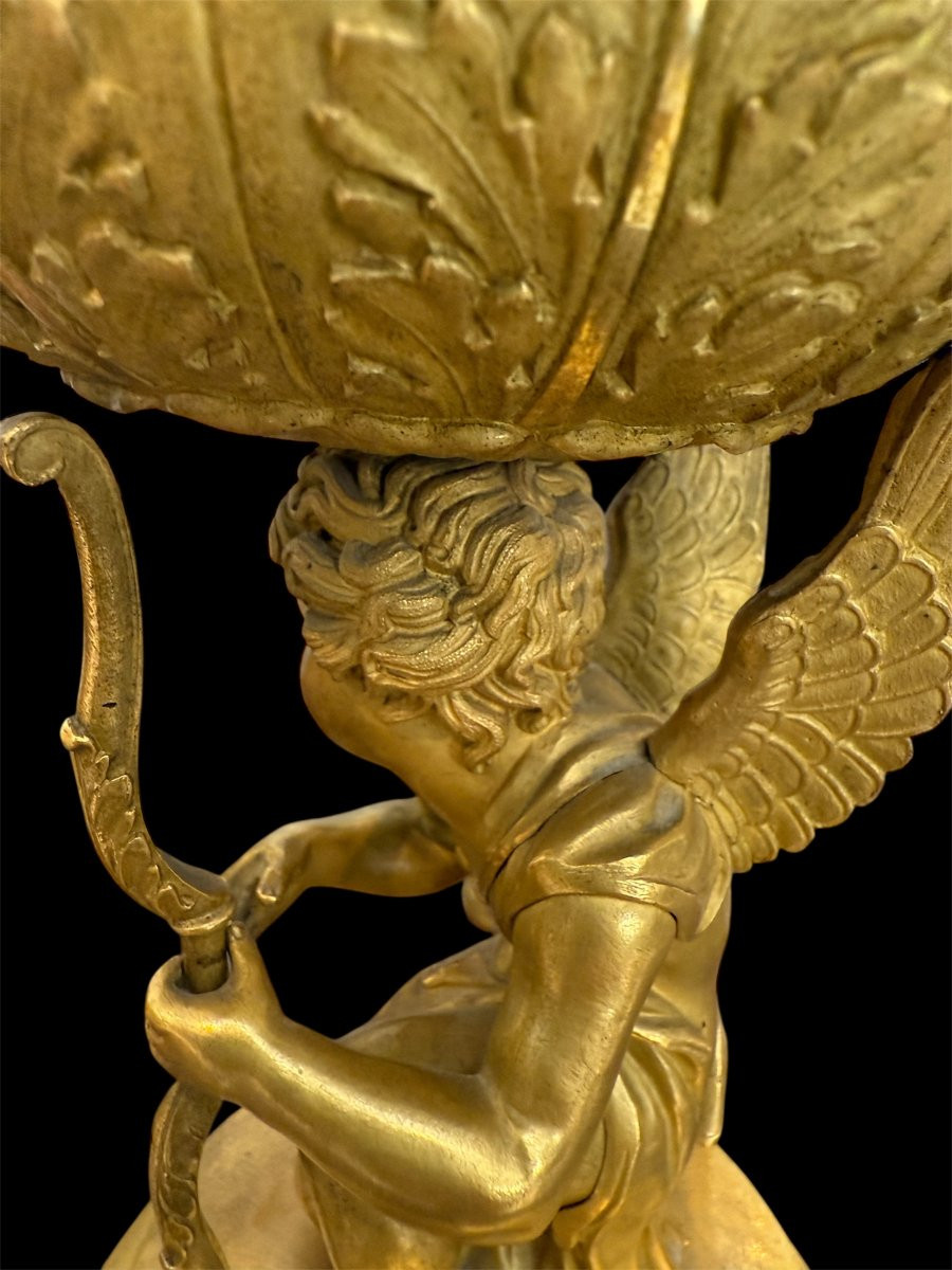 Coppia di cassolette in bronzo dorato, firmate Thomire à Paris-photo-4
