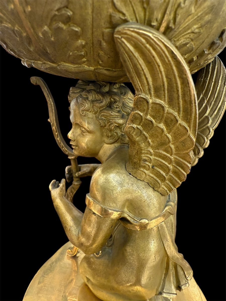 Coppia di cassolette in bronzo dorato, firmate Thomire à Paris-photo-5