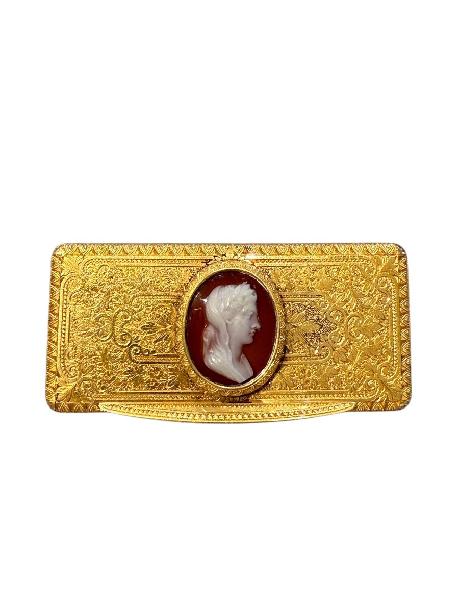 Tabacchiera in oro con cammeo – Francia, ca. 1780-1790-photo-4