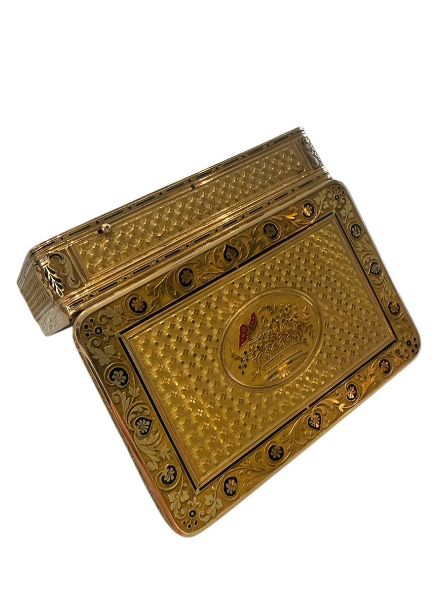 Tabacchiera musicale in oro 18 carati e smalti – Georges Raymond Lamy & Cie, Ginevra, ca. 1825–-photo-5