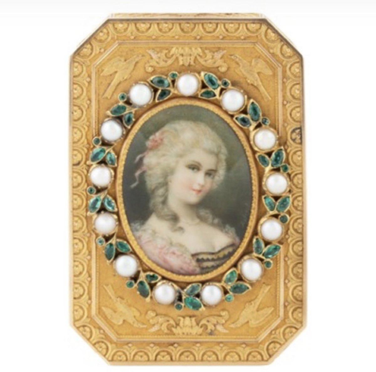 Tabacchiera in oro con miniatura firmata Jean-Baptiste Isabey (Nancy 1767 – Parigi 1855)-photo-3