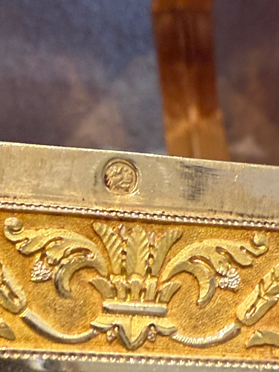 Tabacchiera in oro con miniatura firmata Jean-Baptiste Isabey (Nancy 1767 – Parigi 1855)-photo-7
