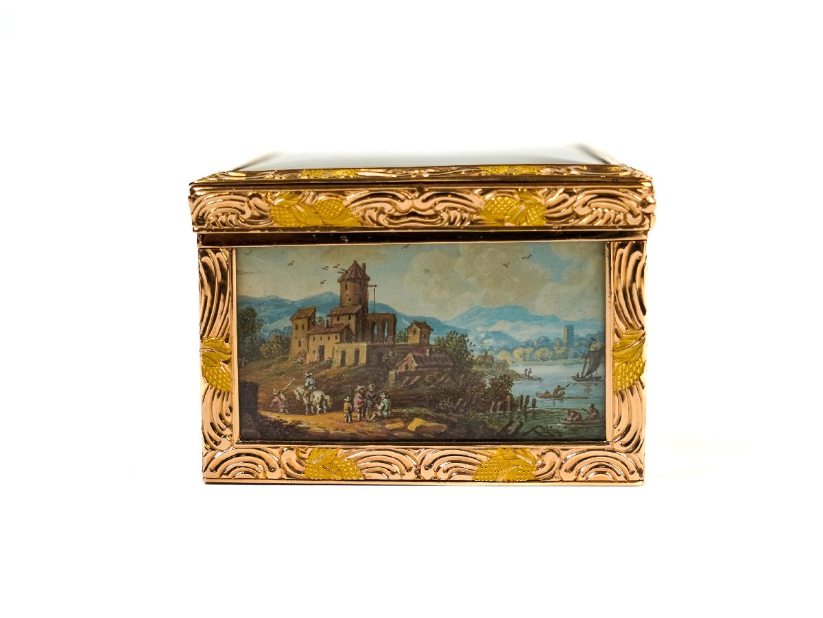 Tabacchiera in oro con miniature paesaggistiche  Germania, Berlino, ca. 1840-photo-4