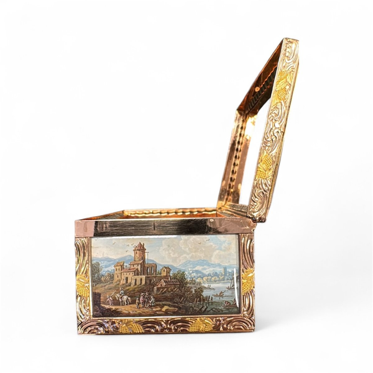 Tabacchiera in oro con miniature paesaggistiche  Germania, Berlino, ca. 1840-photo-8
