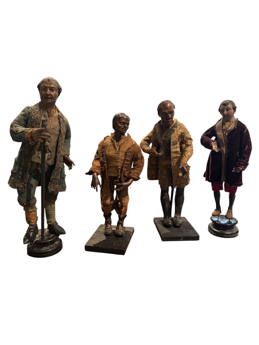 Gruppo di quattro pastori napoletani  Napoli, XVIII secolo