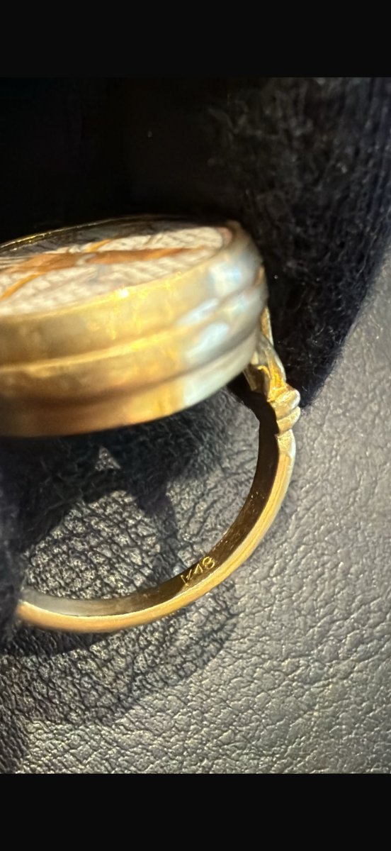 Anello in oro con micromosaico, Roma, fine XVIII secolo, attribuito a Giacomo Raffaelli-photo-8