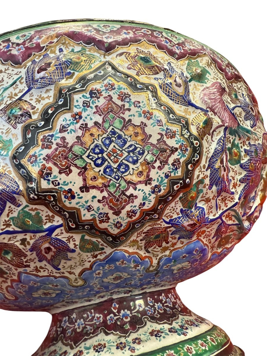 Grande bowl in ceramica smaltata policroma-photo-1