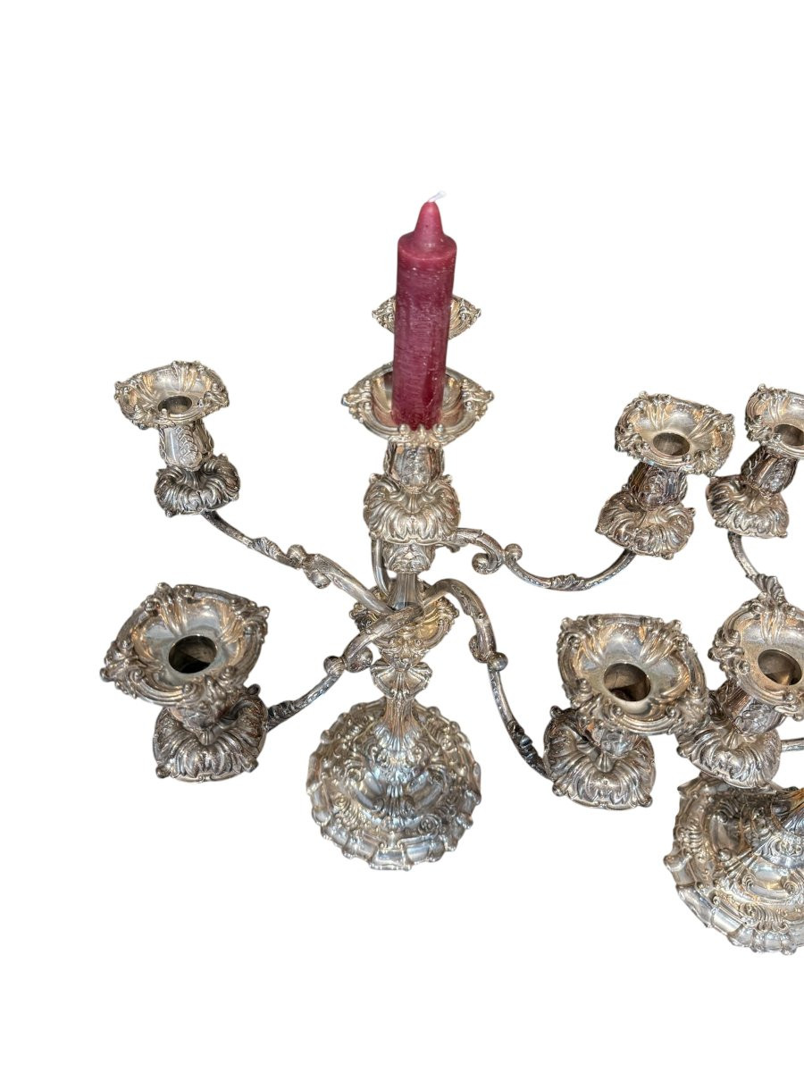 Coppia di candelieri a sei fiamme, Tiffany & Co., Sheffield, fine XIX – inizi XX secolo-photo-3