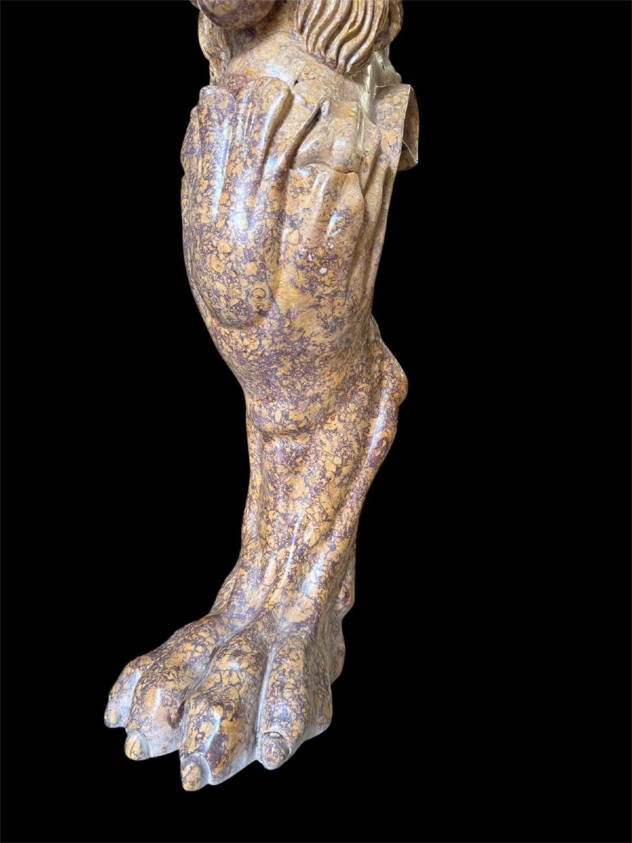 Coppia di console in marmo giallo antico-photo-5