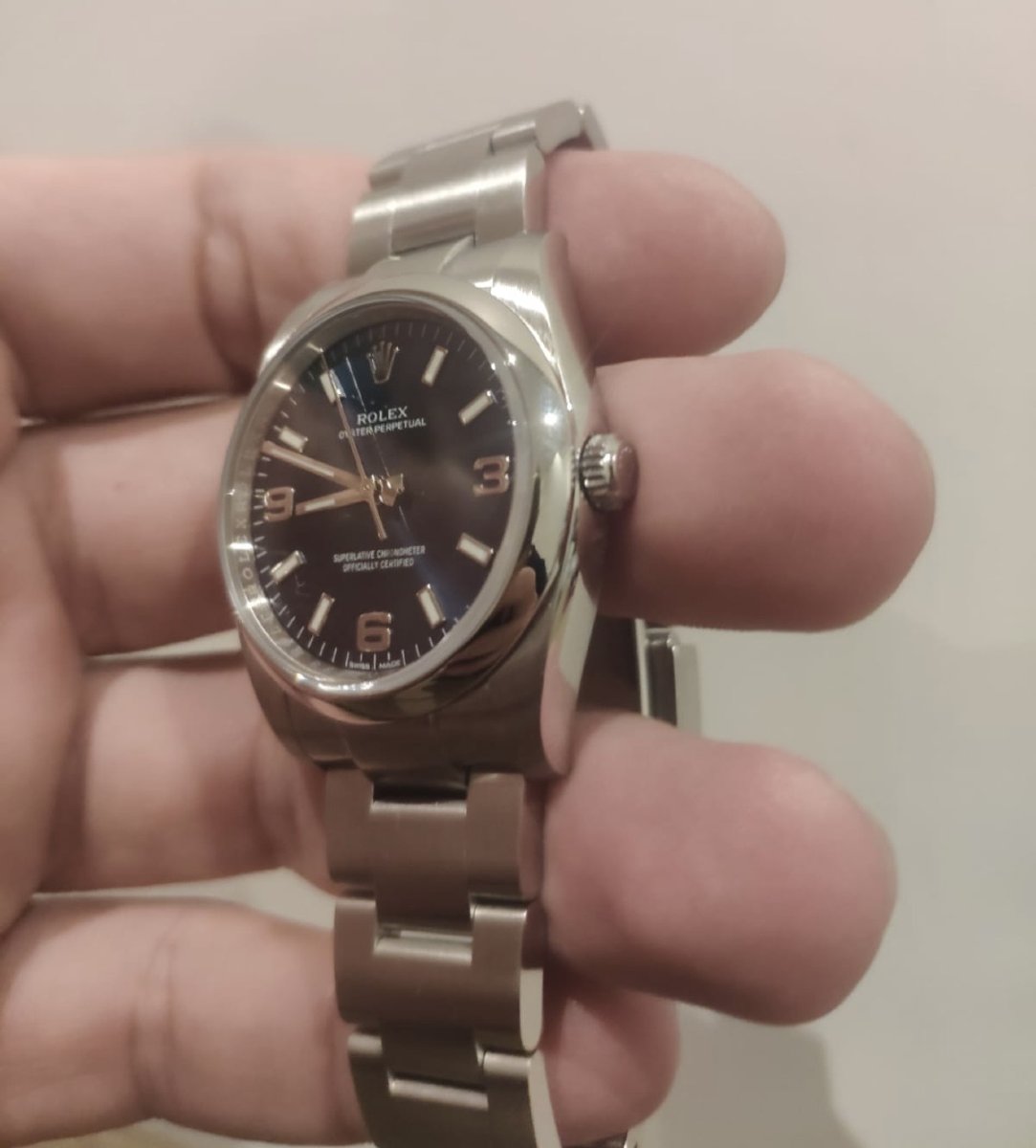 Rolex Oyster Perpetual 34 mm – Quadrante Blu 3-6-9-photo-4