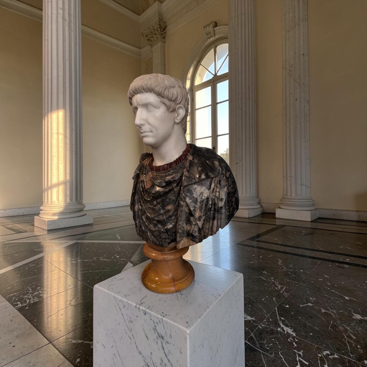 Busto di imperatore romano, verosimilmente Caligola Roma, metà del XIX secolo-photo-4