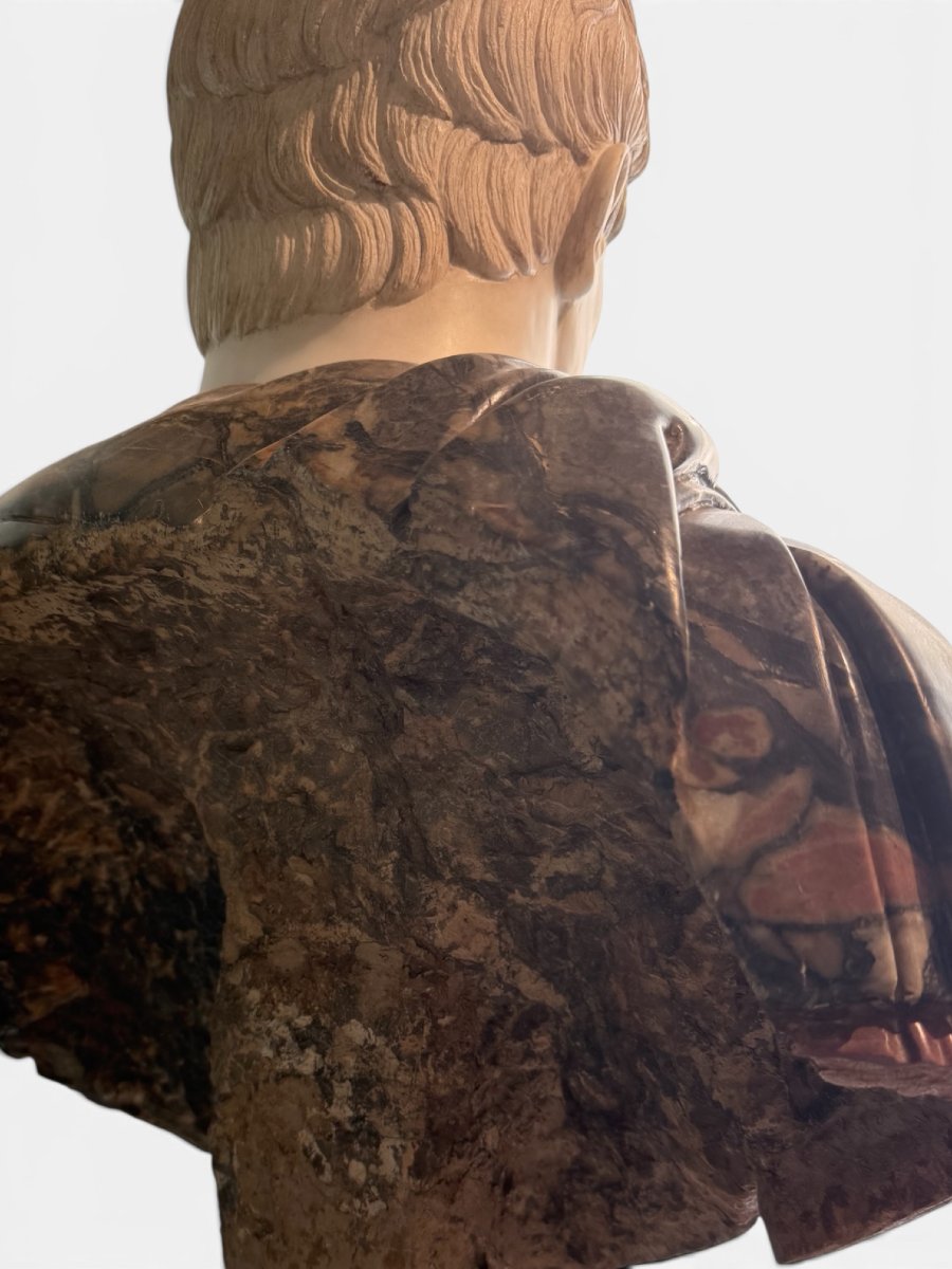 Busto di imperatore romano, verosimilmente Caligola Roma, metà del XIX secolo-photo-5