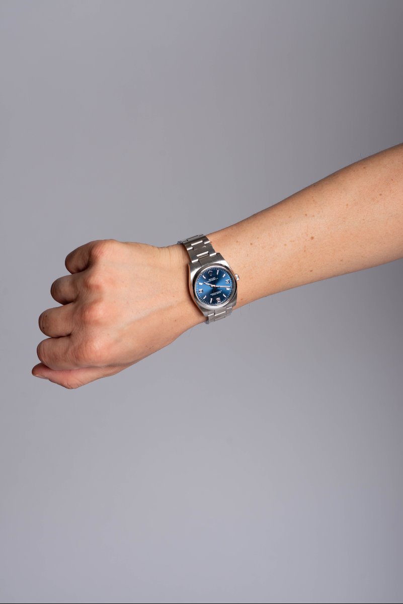 Rolex Oyster Perpetual 34 – Quadrante Blu 3-6-9-photo-2