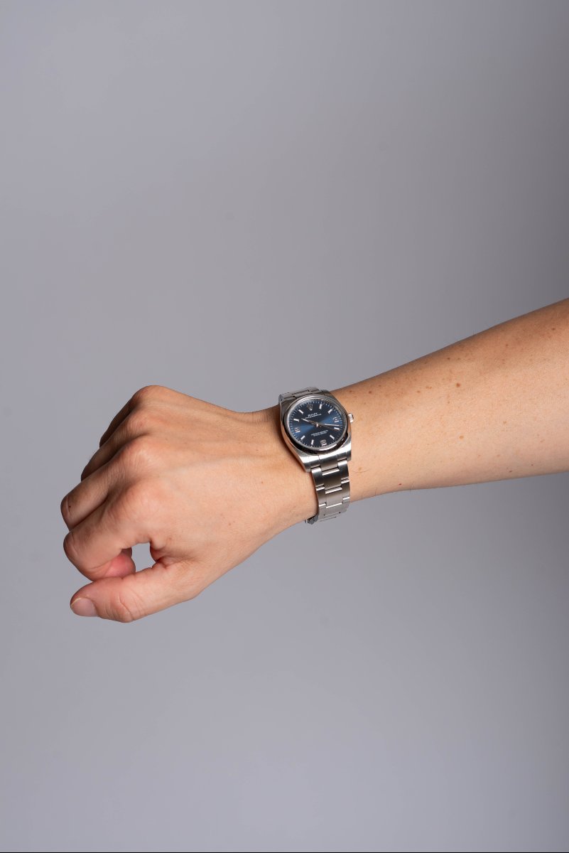 Rolex Oyster Perpetual 34 – Quadrante Blu 3-6-9-photo-3