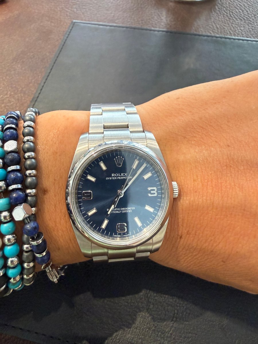 Rolex Oyster Perpetual 34 – Quadrante Blu 3-6-9-photo-6