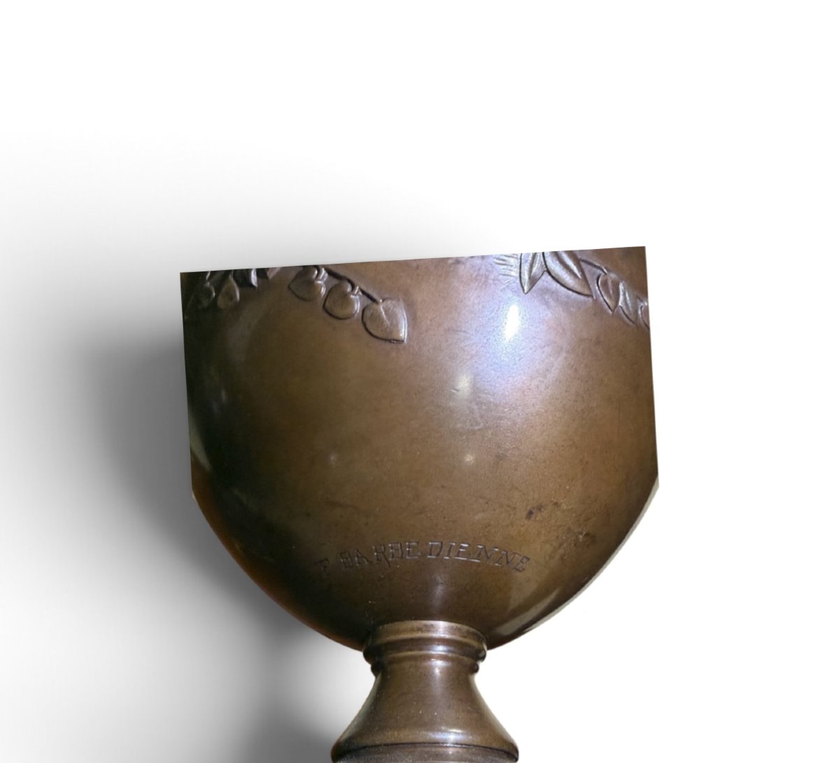 Coppia di importanti vasi-candelabri in bronzo firmati Ferdinand Barbedienne e Henry Cahieux-photo-5