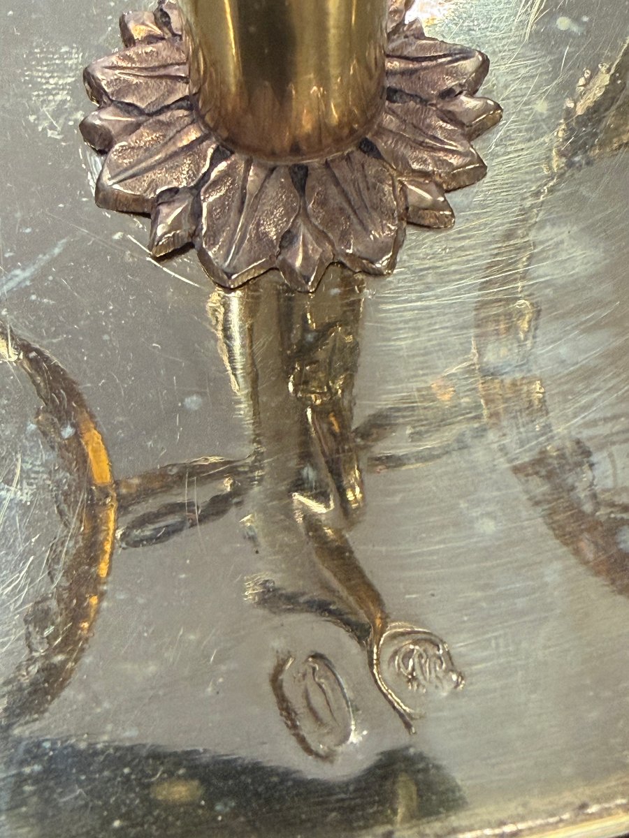 Oliera neoclassica in argento vermeil e cristallo – Francia, XIX secolo-photo-1
