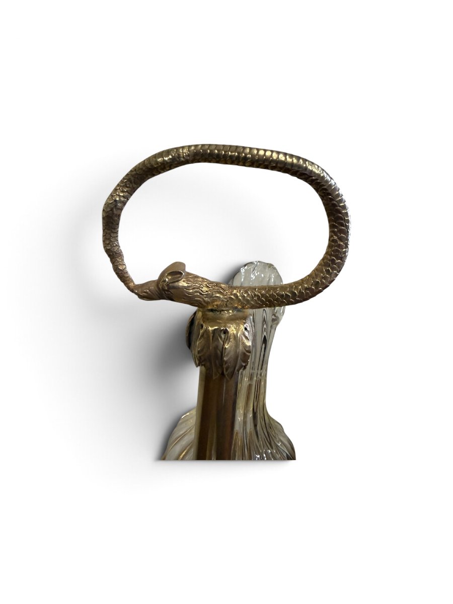 Oliera neoclassica in argento vermeil e cristallo – Francia, XIX secolo-photo-2