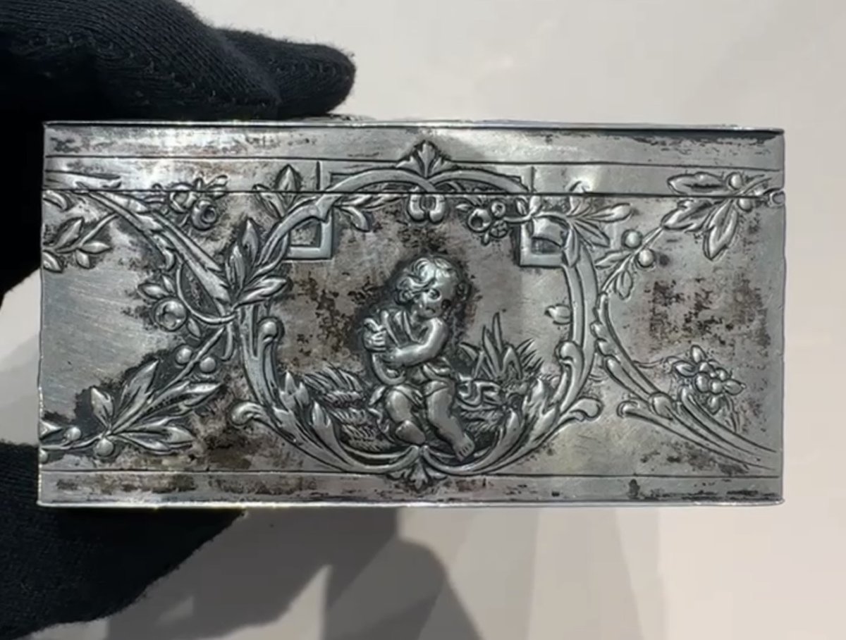 Scatola in argento sbalzato e cesellato – Hanau, fine XIX / inizi XX secolo-photo-3