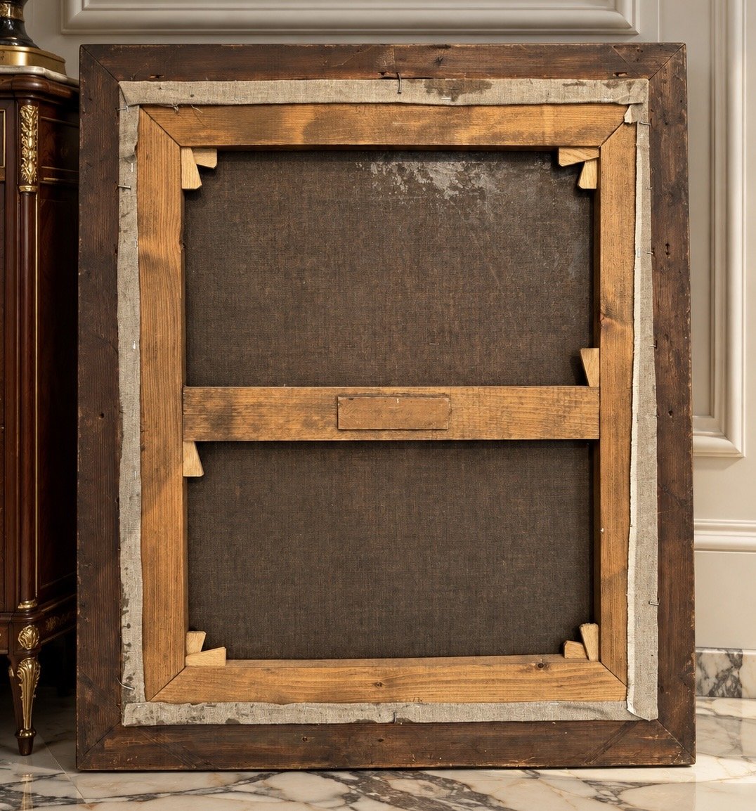 Scena galante in un interno aristocratico – Scuola francese, 1840–1860 circa-photo-4